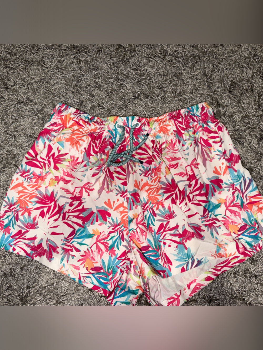 Women's Athletic Swim Shorts - Pink Multi Floral